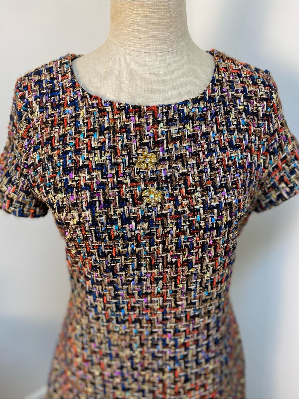 Betsey Johnson Multicolor Tweed Mini Dress - Picture 4 of 8